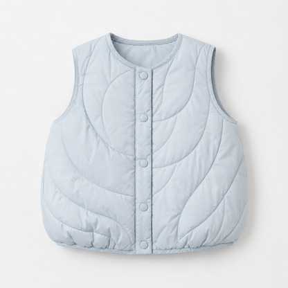 Kids’ 2-Piece Knit Hoodie & Quilted Vest Set