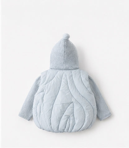 Kids’ 2-Piece Knit Hoodie & Quilted Vest Set