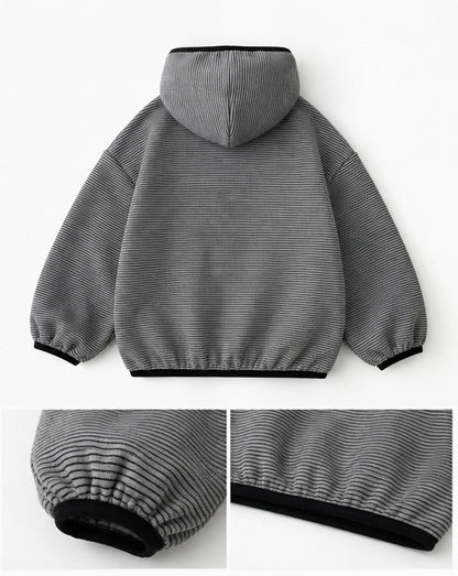 Kids Korean Style Striped Hoodie