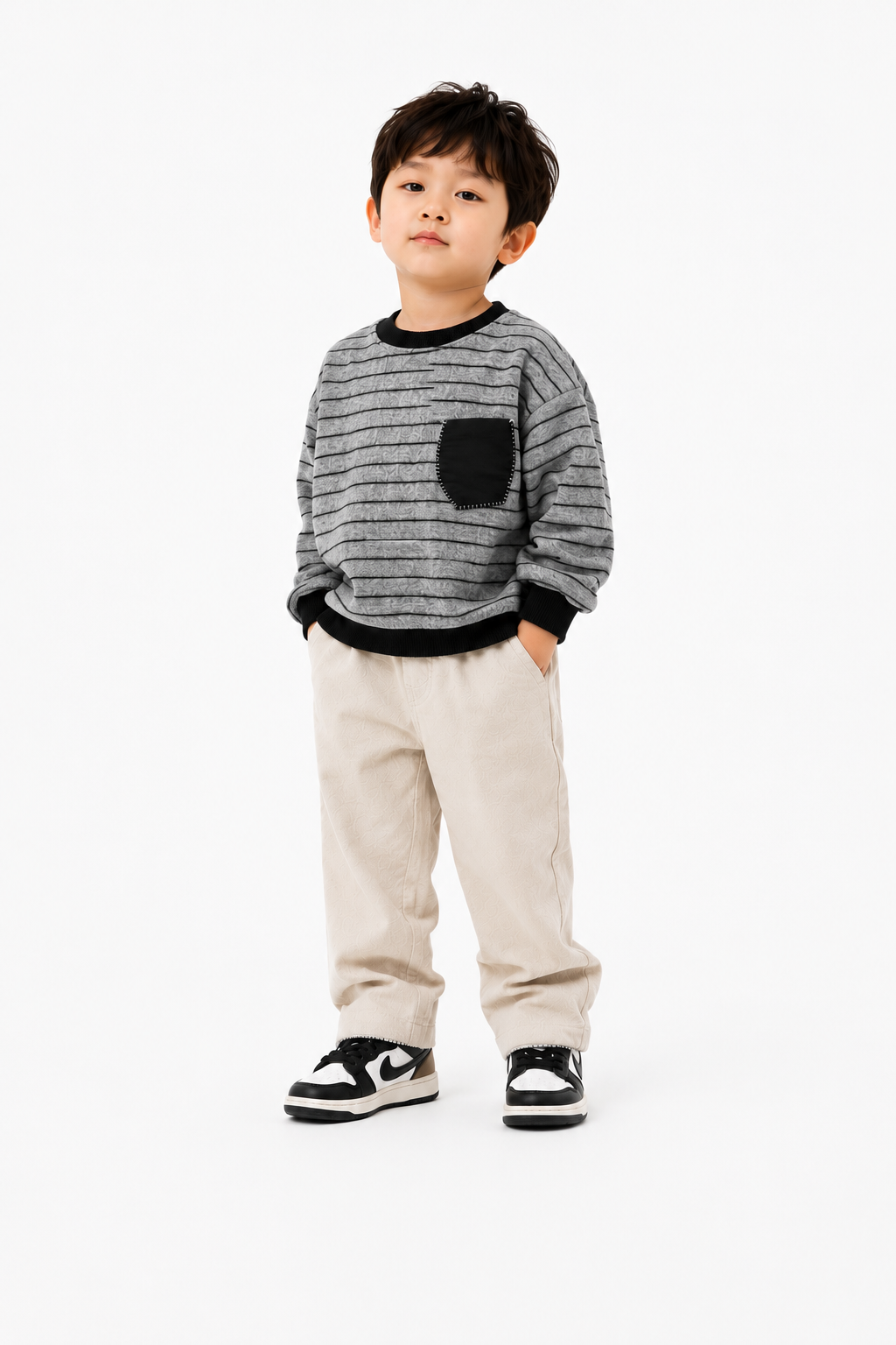 Long sleeve jumper with stripes