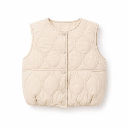 Kids’ 2-Piece Knit Hoodie & Quilted Vest Set